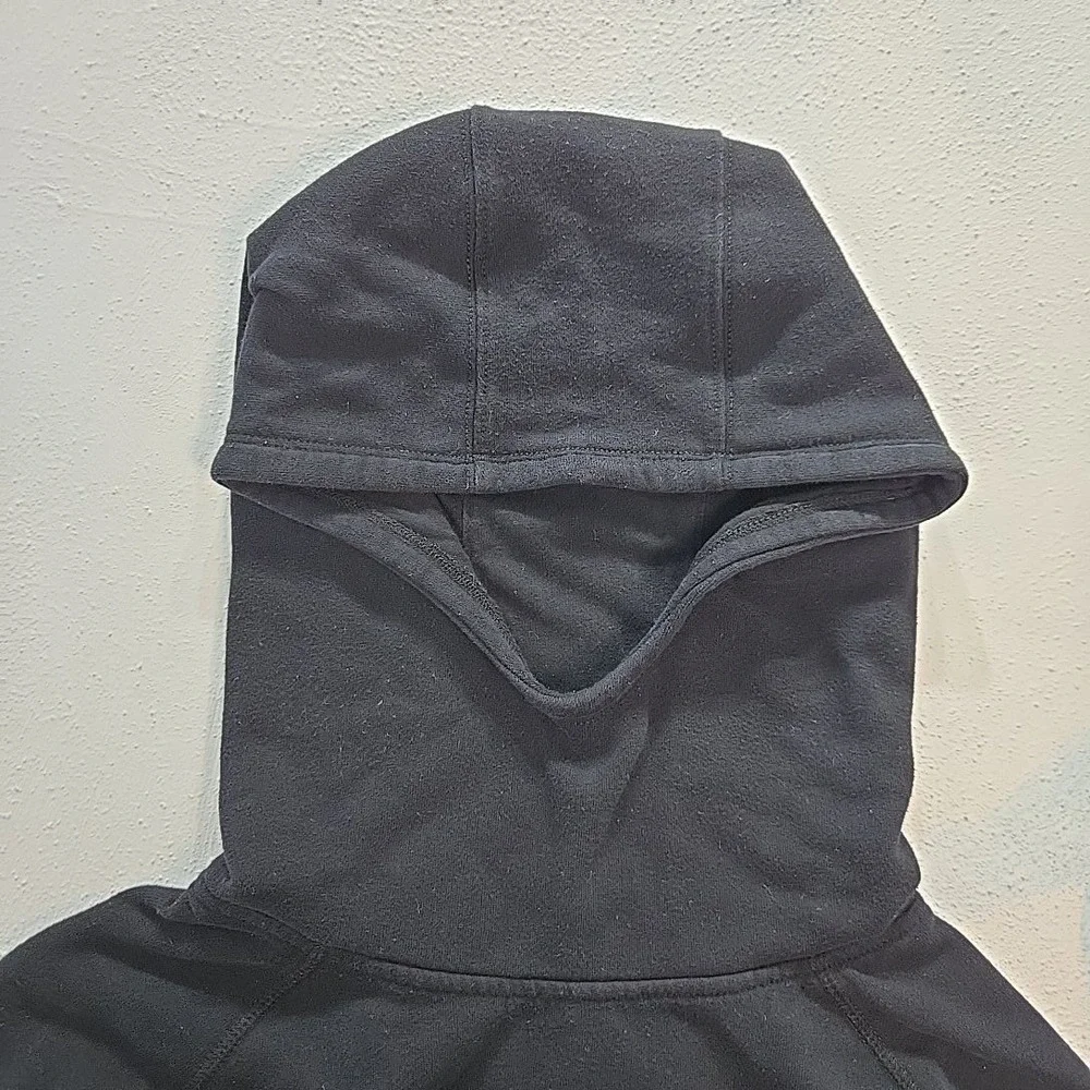 Polo Ralph Lauren‎ Hoodie Men Small Black Funnel Neck Raglan Pullover Sweatshirt